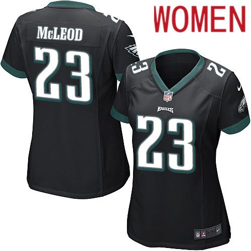 Women Philadelphia Eagles #23 Rodney McLeod Nike Black Game NFL Jersey->women nfl jersey->Women Jersey